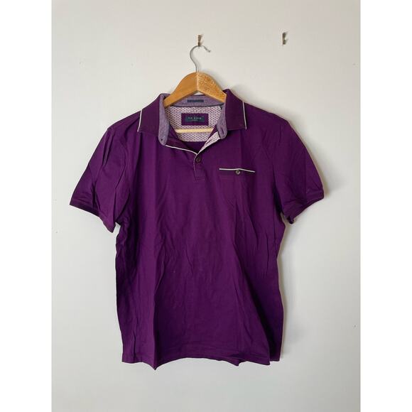Ted Baker Other - Ted Baker London Purple Classic Polo Shirt Breast Pocket Quiet Luxury
